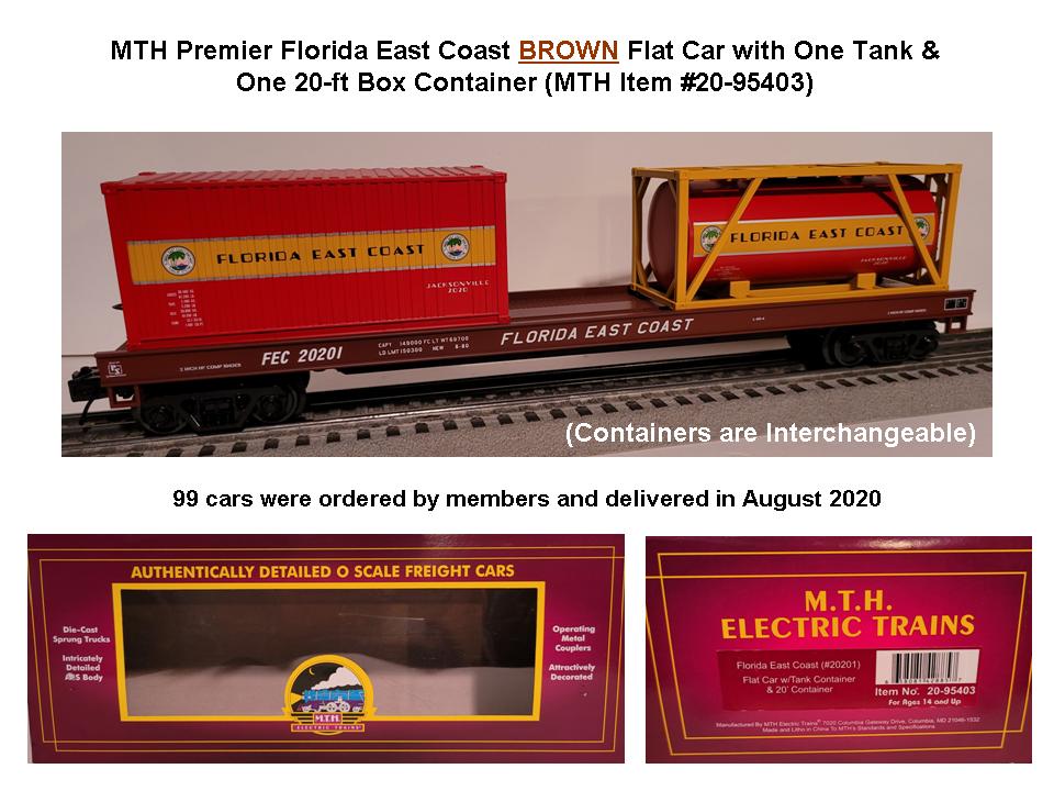 2020 Convention Brown Florida East Coast Flatcar